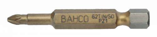 Bit udarowy 1/4&quot; powlekany TIN PZ3x50 mm, 5 szt. BAHCO