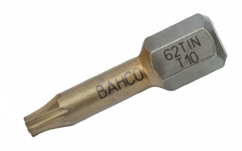 Bit udarowy 1/4&quot; powlekany TIN do śrub TORX T25x25 mm, 10 szt. BAHCO