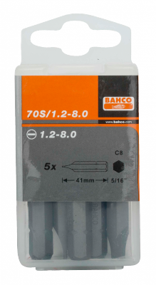 Bit 5/16&quot; do śrub płaskich 2.5x14x41 mm, 5 szt. BAHCO