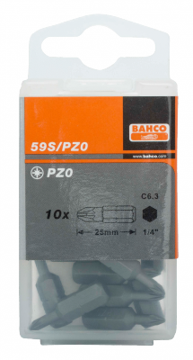Bit 1/4&quot; PZ4x32 mm, 10 szt. BAHCO