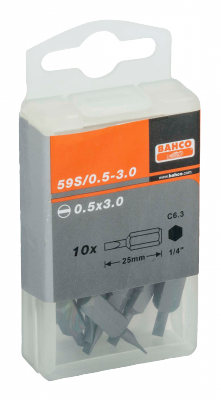 Bit 1/4&quot; do śrub płaskich 1.6x9x25 mm, 10 szt. BAHCO