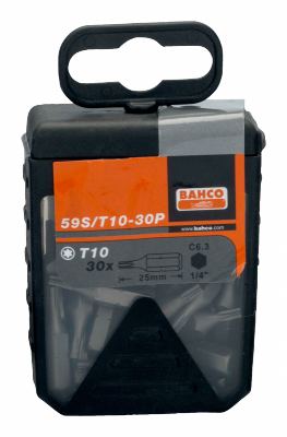 Bit 1/4&quot; do śrub TORX T10x25mm, 30 szt. BAHCO