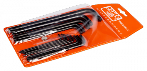 Zestaw 13 kluczy trzpieniowych TORX 6, 7, 8, 9, 10, 15, 20, 25, 27, 30, 40, 45, 50 BAHCO