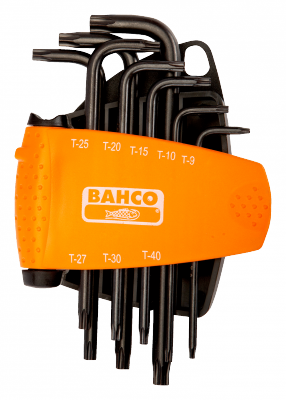 Zestaw kluczy trzpieniowych TORX, wydłużonych 8 szt. T9-T40 BAHCO