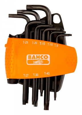 Zestaw kluczy trzpieniowych TORX, czarne, 8 szt. T9-T40 BAHCO