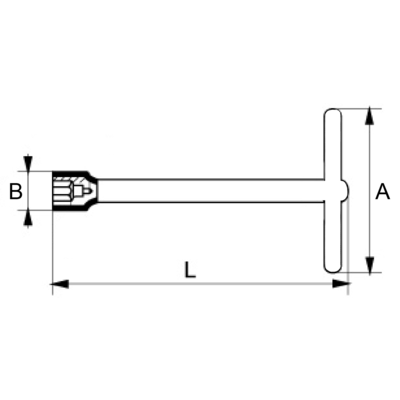 Klucz nasadowy T-kształtny izolowany 8.0 mm BAHCO