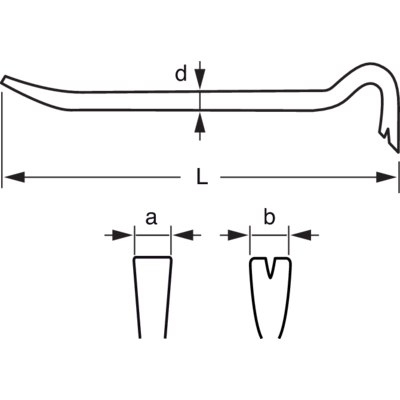 Łom-wyciągacz mini, 188 mm BAHCO