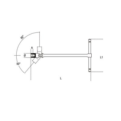 Klucz nasadowy typu T 6-kątny 22 mm z przegubem, 952 Beta