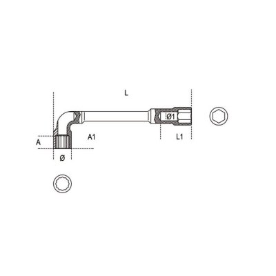 Klucz fajkowy dwustronny 10x10 mm, 932 Beta