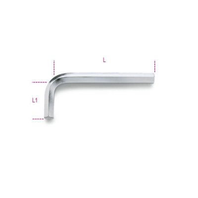 Klucz trzpieniowy imbusowy kątowy chromowany 3,5 mm, 96 Beta