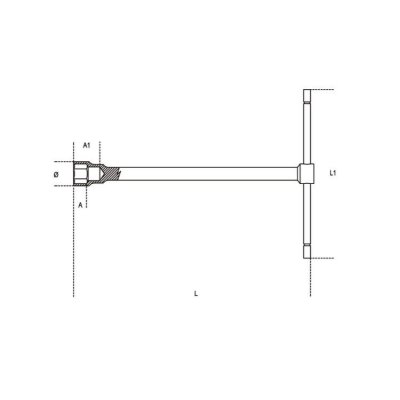 Klucz nasadowy typu T 6-kątny 16 mm, 950 Beta