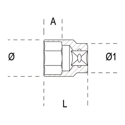 Nasadka 3/8&quot; 6-kątna 15 mm, 910B Beta