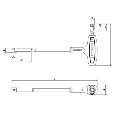 Klucz nasadowy 6-kątny kątowy dwustronny 11 mm, 941 Beta