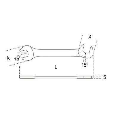 Klucz płaski dwustronny 10x10 mm, 73 Beta
