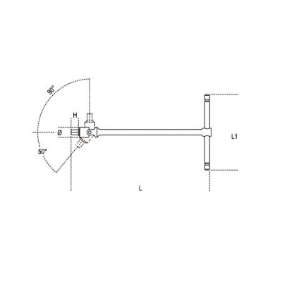 Klucz trzpieniowy typu T 6-kątny 10 mm z przegubem, 953 Beta