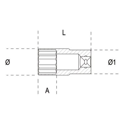 Nasadka 1/4&quot; 6-kątna 6 mm długa, 900L Beta