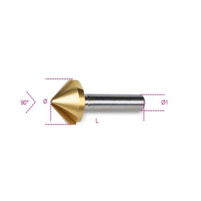 Pogłębiacz stożkowy HSS TiN 3-ostrzowy 10,4x54 mm, 426T Beta