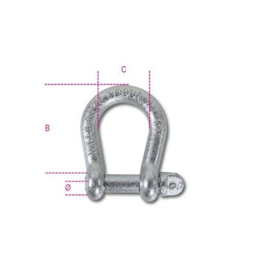 Szakla okrągła ocynkowana 20 mm WLL 1100 kg Robur