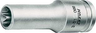 Klucz nasadowy - nasadka 3/8&quot; TORX T12, długa 65mm, 880LG-E12 HAZET