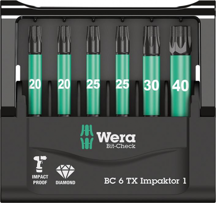 Zestaw bitow Bit-Check 6 TX Impaktor 1 Wera