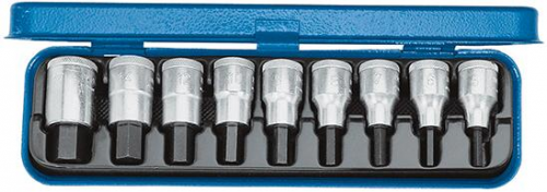 Zestaw nasadek wkrętakowych 1/2&quot; IMBUS, 6-kat.5-17mm,9-cz. GEDORE