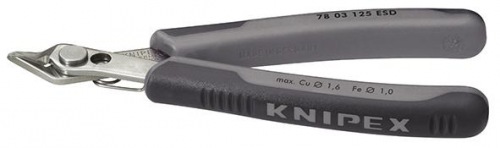 Szczypce tnące boczne ESD, 125 mm, dla elektroników, Fi 0,2–1,6 mm, 78 03 125, KNIPEX