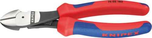 Szczypce tnące boczne, 250 mm, o zwiększonym przełożeniu, 74 02 250, KNIPEX