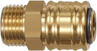 Szybkozlacze z mosiadzu, srednica nom.7,2mm, gwint zewnetrzny G 3/8 RIEGLER
