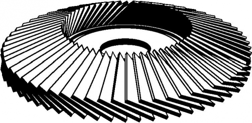 Sciernica listkowa talerzowa SMT624, wysklepiona 125mm K60 Klingspor