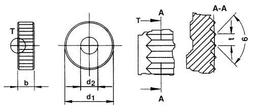 Rolka do radełkowania PM AA 14,5x3x5mm, podziałka 0,6 mm QUICK