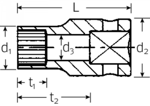 Nasadka 1/4&quot; SPLINE-DR 9/32&quot;=9 STAHLWILLE