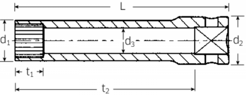 Nasadka 1/4&quot; SPLINE-DR 5/16&quot;=10 długa STAHLWILLE