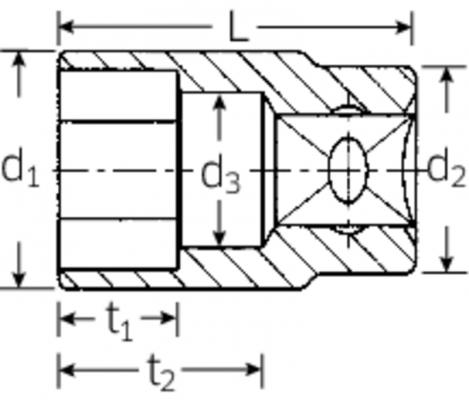 Nasadka 3/8&quot; 10mm, 6-kątna, krótka STAHLWILLE