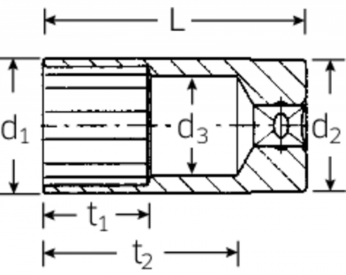 Nasadka 3/8&quot; rozmiar 1/2&quot;, 12-kątna, długa STAHLWILLE
