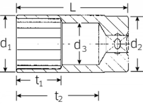 Nasadka 1/2&quot; 15mm, 12-kątna, długa STAHLWILLE