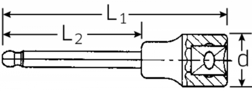 Nasadka INHEX 1/2&quot; 10mm z końcówką kulistą STAHLWILLE