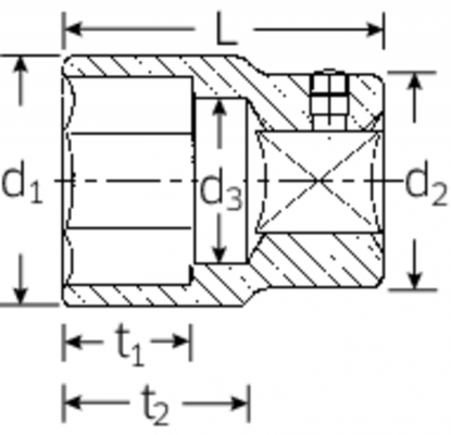 Nasadka 3/4&quot; 36mm, 6-kątna, krótka STAHLWILLE