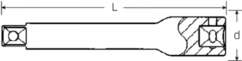 Przedłużka 1/4&quot; L=100mm, rozmiar 4 STAHLWILLE