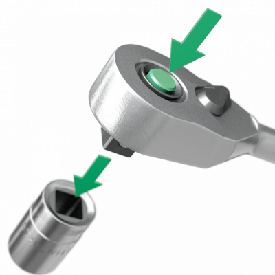 Grzechotka 1/4&quot; QR (80 zębów) długa, L=153mm z modułem zatrzaskowym i 2K rękojeścią STAHLWILLE