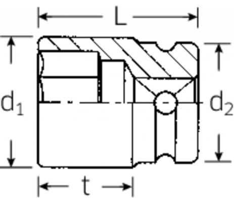 Nasadka 1/2&quot; IMPACT 12mm, 6-kątna, krótka STAHLWILLE