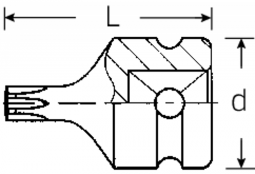 Nasadka 1/2&quot; IMPACT rozmiar T30 TORX zewn. STAHLWILLE