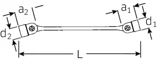 Klucz dwustronny przegubowy 18x19mm, FLEXI STAHLWILLE