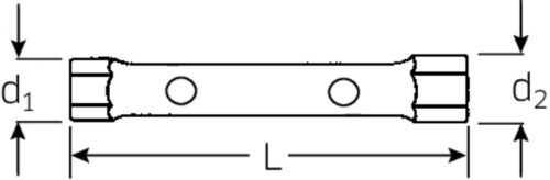 Klucz rurowy nasadowy 21x23mm dwustronny STAHLWILLE