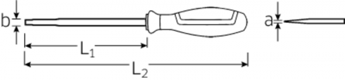Wkrętak płaski 1,0x5,5x125mm, VDE/1000V, DRALL+ STAHLWILLE