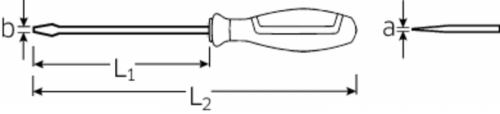 Wkrętak płaski długi 1x5,5x410mm do gaźnika STAHLWILLE
