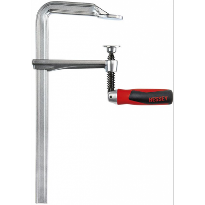 Ścisk śrubowy, stalowy z rękojeścią 2-kompon. 400x120mm rękoj.składana Bessey