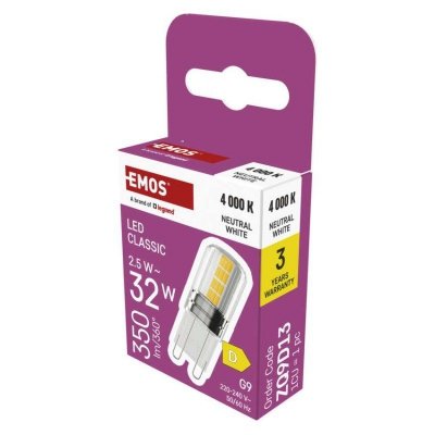Żarówka LED Classic JC / G9 / 2,5 W (32 W) / 350 lm / neutralna biel