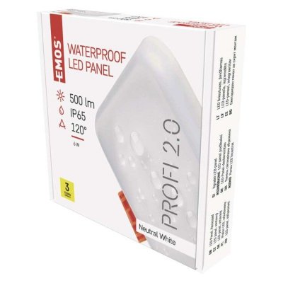 Panel LED VIXXO wpuszczany kwadratowy 6W IP65 neutralna biel