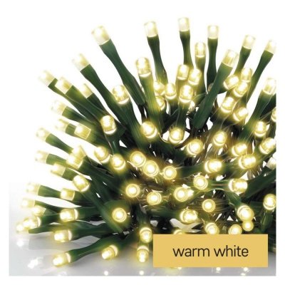 Lampki choinkowe Classic 120 LED 12m ciepła biel, zielony przewód, IP44, 8 programów, time