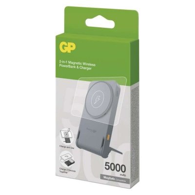 GP Powerbank Q05B , 5000 mAh, 20 W+Wireless, czarny  /*MPP